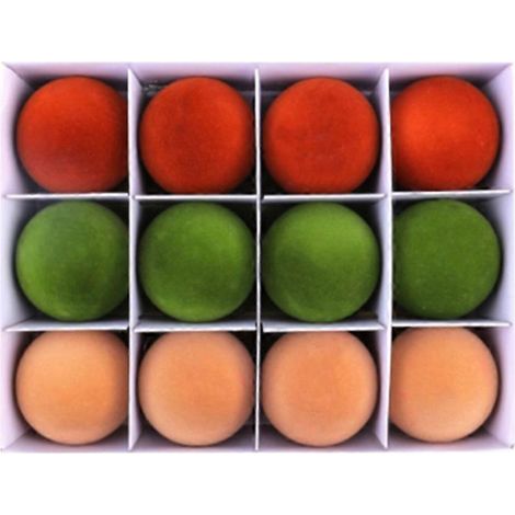 12 Weihnachtskugeln zum Aufhängen, Weihnachtsbaumschmuck, runde Plüschkugeln zum Selberbasteln, Geschenkset (1/5)
