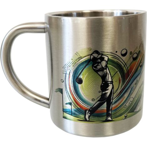 Tasse inox double paroi golf 200 ml (1/2)