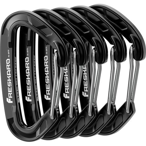 5pcs Mousqueton Dégaines, Aluminium 7075, 8kN-816kg, Mousquetons avec Ressort Acier Inoxydable, Solide Ultra Resistant, pour Clef, Sac à Dos, Randonnée, Mini 6cm, Multi-Couleurs Arc-en-Ciel (1/5)