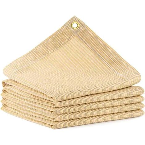 Filet d'ombrage beige avec bordure et isolation thermique, adapté aux plantes grasses et autres plantes vertes sur balcons-Beige (1/5)