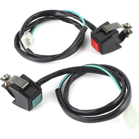 Bouton d'arrêt/démarrage universel pour moto, guidon, allumage double bouton 22mm compatible Yamaha ATV et dirt bike (1/5)