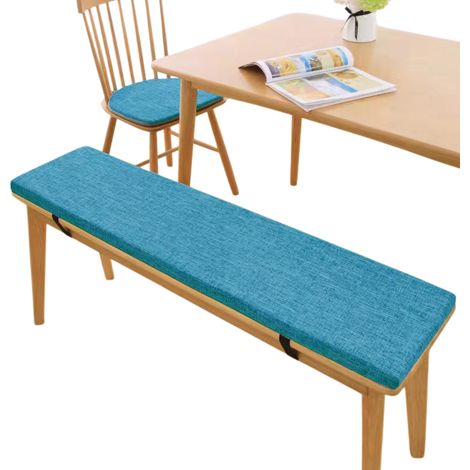 1 coussin de banc, en lin avec picots antidérapants, épaisseur 5 cm, dimensions 80x30x5 cm, pour extérieur et intérieur (1/5)