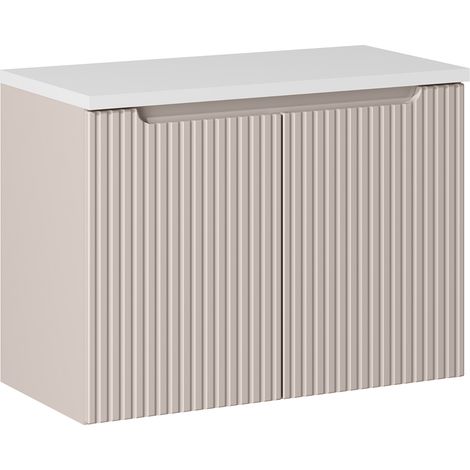 Waschtischunterschrank 80cm, Beige und weiß, NEWPORT-56-CASHMERE (1/5)