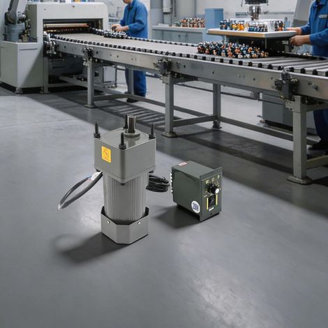 Moteur électrique 220 V AC avec réducteur 250 W 0-135 tr/min réglable en continu Alliage d'aluminium Bobine de cuivre Robot industriel Machine textile Appareil d'élevage d'animaux (1/5)