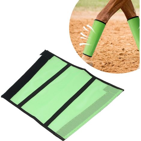 Protecteurs de Membres Équins - Ensembles de 4 Bottes Mesh Protectives Antiques Étanches Vert pour Stall et Pasture