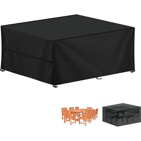 Housse Table Jardin 180x150x75cm Bâche Table de Jardin Imperméable Bache de Protection Exterieur Salon de Jardin, 420D Oxford Housse pour Mobilier de Jardin, Ensembles de Table et de Canapé (1/5)