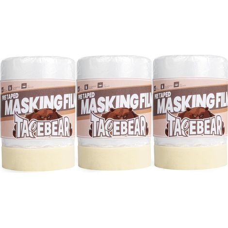 Masker with Masking Tape, 550 mm x 20 m Transparent Film Paint (1/5)