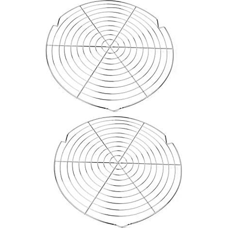 2 Pieces Cooling Rack, Cake Cooling Rack, Round Cooling Rack, Used to Cool Cakes to Prevent Food Touching the Table Top(Silver)