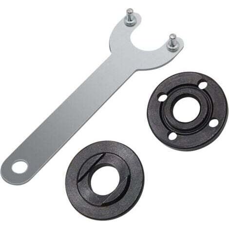 Ensemble de bride de support et d'écrou de blocage pour meuleuse 5/8"-11, clé coudée en métal pour Bosch Dewalt, remplacement noir 224399-1 193465-4 224568-4 (1/5)