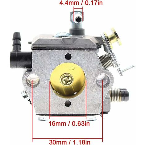 Carburatore di ricambio per motosega Stihl 028, 028AV, 028 Super, sostituisce Walbro WT-16B, con guarnizione, filtro aria e filtro condotta carburante. (1/3)