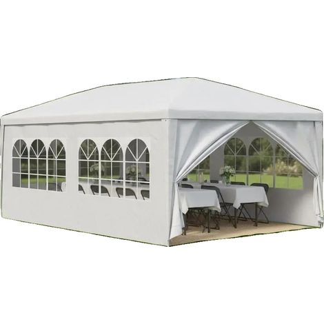 Carpa para fiestas, plástico resistente, estructura robusta, verde militar (1/2)