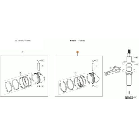 KIT PISTON ORIGINAL EMAK L66151571