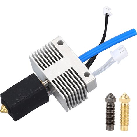 Kit d'extrémité chaude d'extrudeuse, bloc chauffant à tête entièrement métallique, buse en laiton de 0.4mm pour Neptune 4 Plus, accessoires d'imprimante 3D Maximum (1/5)