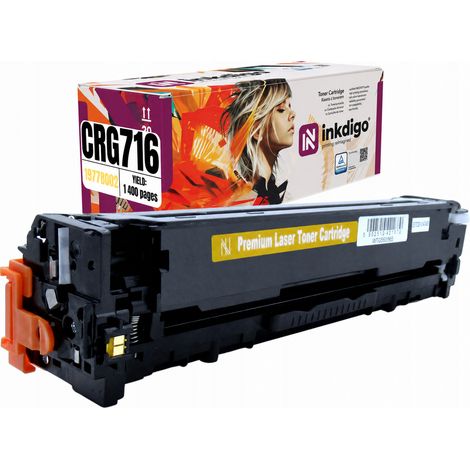 Inkdigo Toner CRG716Y kompatibel mit Canon imageCLASS MF8050cn LBP5050 TÜV-zertifiziert (1/5)