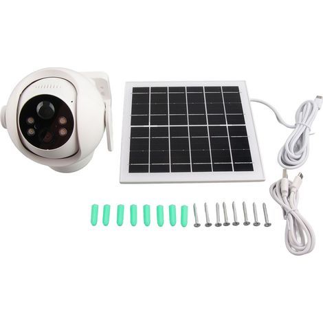 Caméra de surveillance solaire sans fil HD 4MP pour extérieur, vision nocturne à distance, sécurité domestique (1/5)