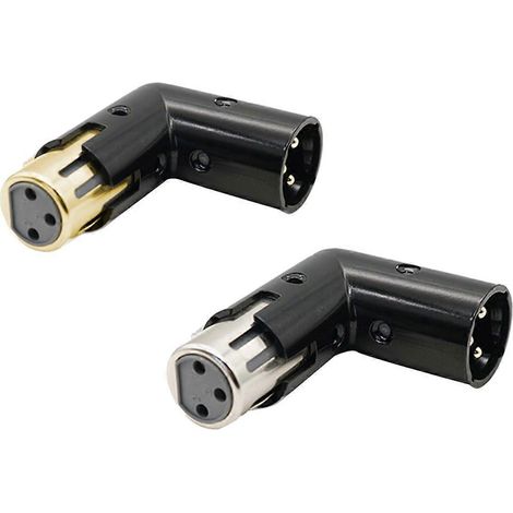 Adaptateur audio XLR 3 broches coudé, réglable mâle-femelle -- (1/5)