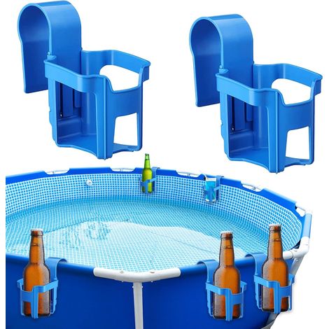 Lot de 2 Porte-gobelets de Piscine,Porte-gobelet Détachable,Accessoires de Piscine pour Piscine extérieure pour Placer des Boissons Lunettes de Soleil-Convient à la Plupart des piscines (1/5)