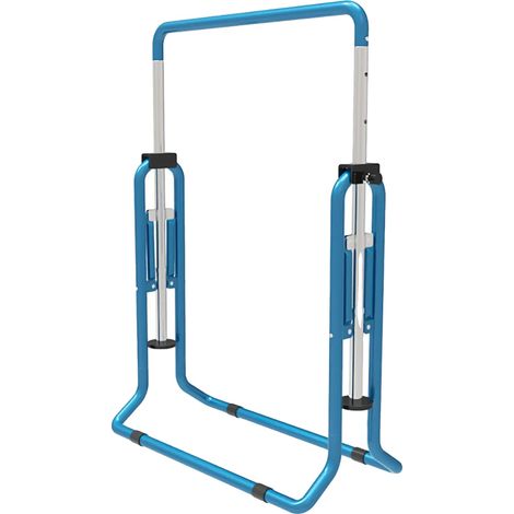 Barre d'entraînement, Hauteur réglable, Durabilité élevée, Bleu (1/2)