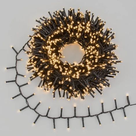 Guirlande BOA MiniCluster Musical PIR 2000 LED Blanc Chaud 40m 7 Jeux de Lumière IP44 Lotti (1/5)