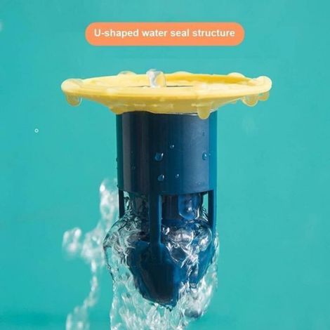 Siphon de sol pour douche avec 4 joints anti-odeur, siphon de sol pour douche anti-odeur en ABS+TPR, bac de récupération sans filt (1/5)