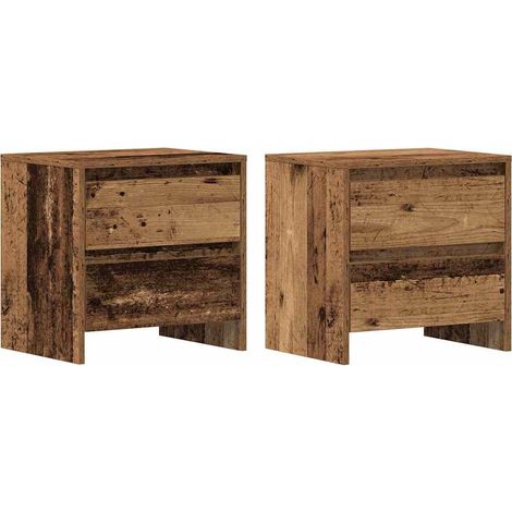 Maison Exclusive - Nachttisch 2 pcs Altholz 45 x 34 x 44,5 cm Hol