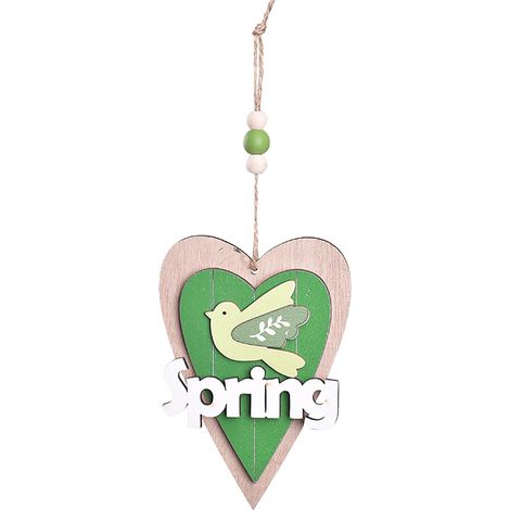 Oiseau - Décoration Printemps - Ornements En Bois Peints - Accroche Décoratif Pâques - 1 Pièce (1/5)