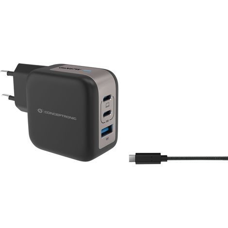 Conceptronic ALTHEA17B Ladegerät für Mobilgeräte Universal Schwarz AC Schnellladung Drinnen
