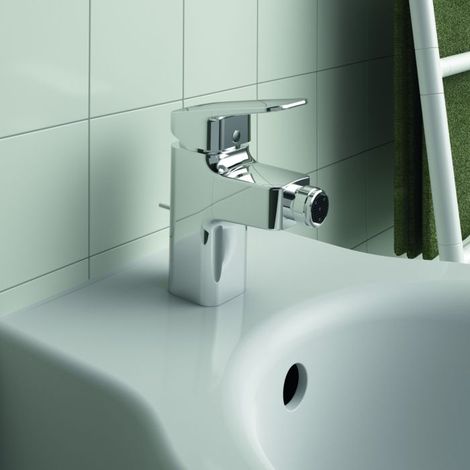 Ideal Standard CeraPlan Bidetarmatur BD278AA Ausladung 94mm, verchromt, mit Metall-Ablaufgarnitur und Easyfix-Befestigung (1/5)