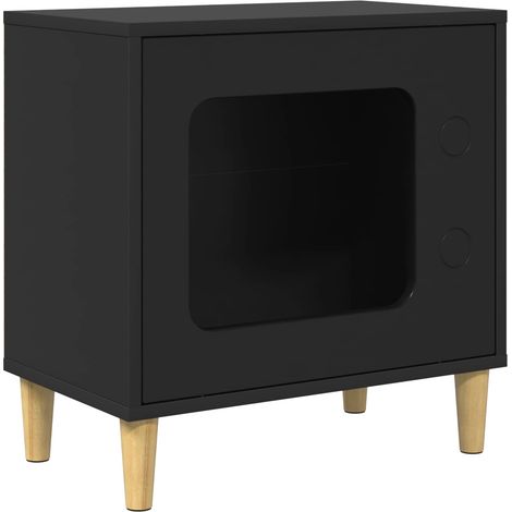 Maison pour chat Noir 51 x 30 x 52 cm Bois d'ingénierie (1/5)