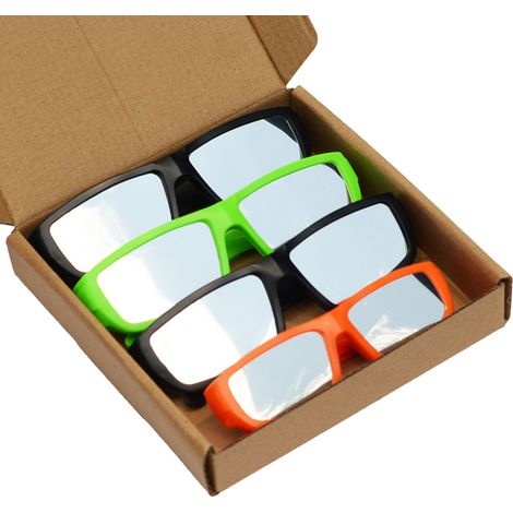 Lot de 4 lunettes d'éclipse solaire totale en plastique ABS pour observation directe du soleil protection oculaire (1/2)