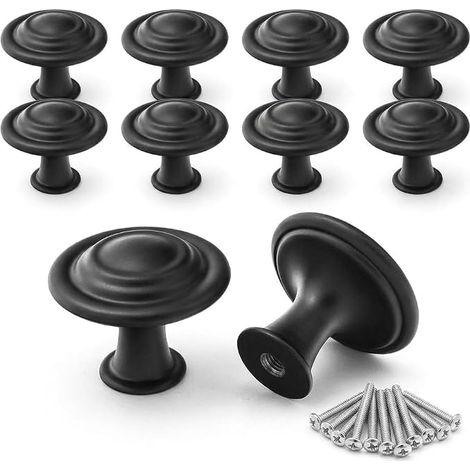 Matt Black Stainless Steel Kitchen Cabinet Knobs (1/5)