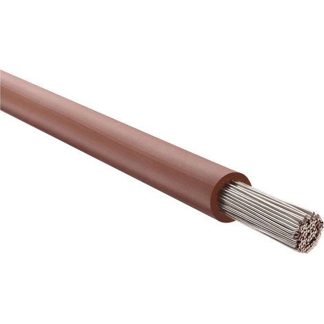 HELU KABEL SiF 1X16mm² BN (braun) Einzelader Silikon braun AD 7,4mm Nennspannung Uo/U 300V/500V - 1 Meter