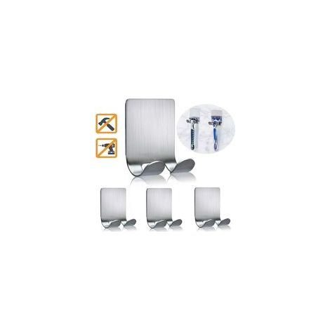 Lot de 4 supports de douche pour rasoir, crochets de douche autocollants, sans perçage, adaptés aux rasoirs, brosses, serviettes et peignoirs - Salle de bain, cuisine (1/5)