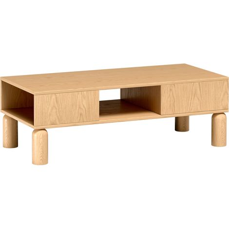 Selsey Sanden - Couchtisch mit 1 Schublade, Eiche Bookmatch, 110 cm (1/5)