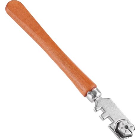 Professioneller 130-mm-Glasschneider mit sechs Klingen und Holzgriff