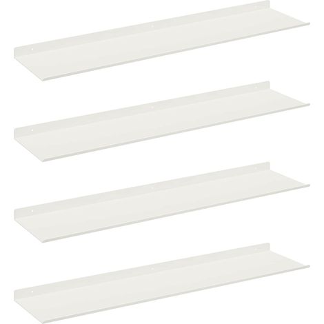 Maison Exclusive - Schwebendes Regal 4 pcs Weiß 80 x 18 x 2,5 cm