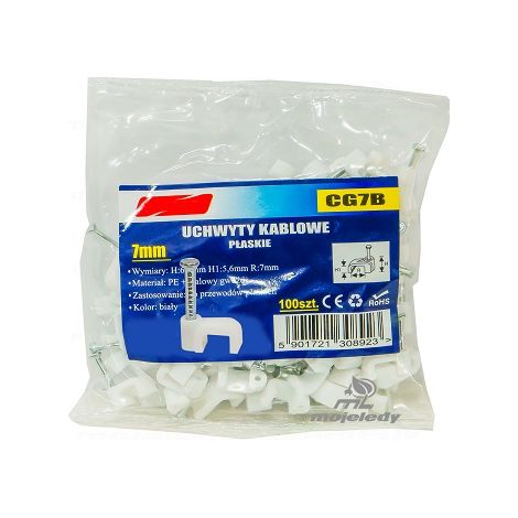Portacavo piatto bianco 5.6/7 100 pz CG7B (1/2)