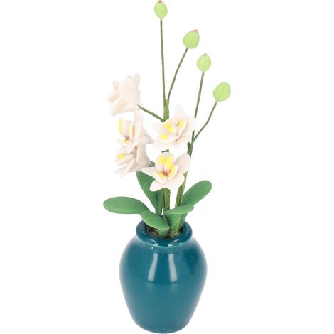 Orchidée miniature réaliste 1/12 pour maison de poupée, plante décorative pour enfants de 3 ans et plus. (1/5)
