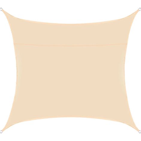Voile d'ombrage rectangulaire imperméable, protection solaire et blocage de 90 % des rayons UV, auvent pour jardin, terrasse et balcon, toile d'ombrage (1/4)