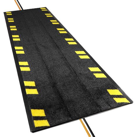 Protection de Câbles Passage de Cable au Sols en Caoutchouc 120 x 40 cm - Passe Cable Sol pour Câbles Nylon et Caoutchouc Canalisation de Sol - Rapide, Simple et Repositionnable (1/5)