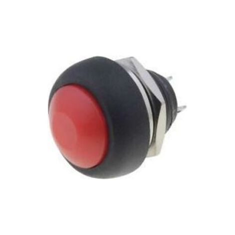 Roter 1A/250VAC-Drucktaster mit Mutter Ps33brd - Roter 1A/250VAC-Drucktaster mit Mutter Ps33brd