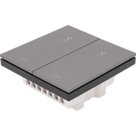 Interrupteur intelligent avec minuterie, commande vocale, connexion sans fil Wi-Fi, bouton mural noir et or, 100-240 V CA (1/5)