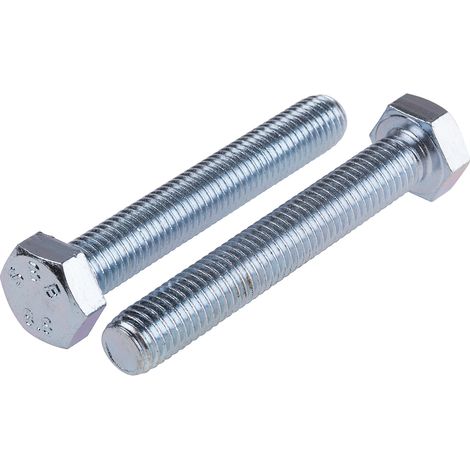 Vis à tête hexagonale, Acier Passivé, zinc, M12 x 80mm ( Prix pour Sachet de 25 )
