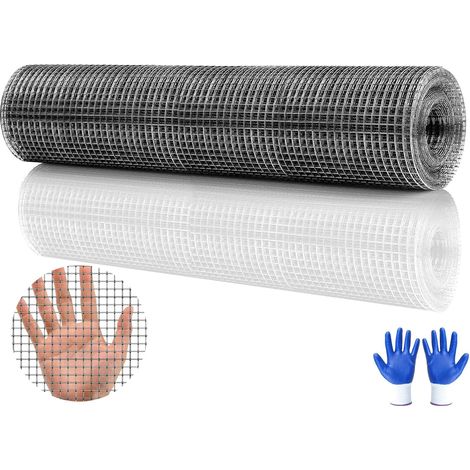 Rigid Galvanised Wire Mesh 400 mm x 5 m Anti Rodent Mesh Fine Mesh Chicken Wire Mesh Fence for Home and Garden Raised Bed Mouse Blocks Gaps (1/5)