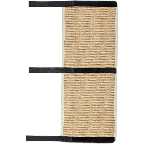 Tapis griffoir pour Chat,63 25 cm,sisal Naturel,Tapis à gratter,Tapis Pieds de Table pour Chat,avec Velcro,protège Les Tapis et canapés,-Marron (1/5)