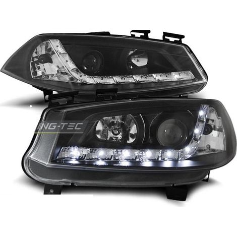 Paire de feux phares Renault Megane 02-05 Daylight led noir-27361762 (1/2)