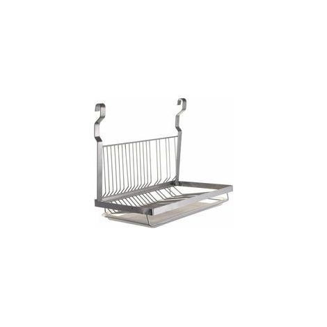 Égouttoir à vaisselle mural pliable en acier inoxydable 304 – Bac amovible pour évacuation d'eau – Design optimisé pour gain de place (1/4)