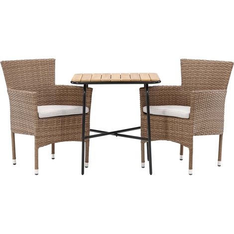 Holmbeck set de jardin table, 2 chaises naturel. (1/5)