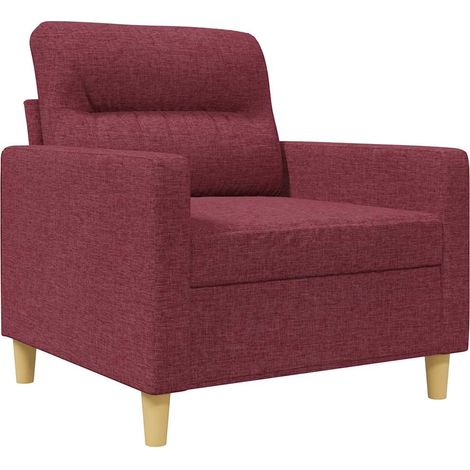 Fauteuil relax Fauteuil Rouge bordeaux 60 cm Tissu (1/5)