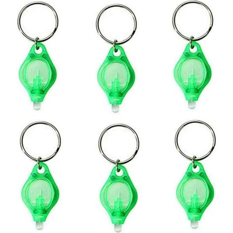 Lot de 6 mini porte-clés lampe torche UV à LED pour détecteur de billets Vert (1/5)